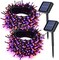 2 Pack Orange Purple Halloween Solar String Lights Total 144 FT 400 LED 8 Modes Waterproof (Orange Purple)